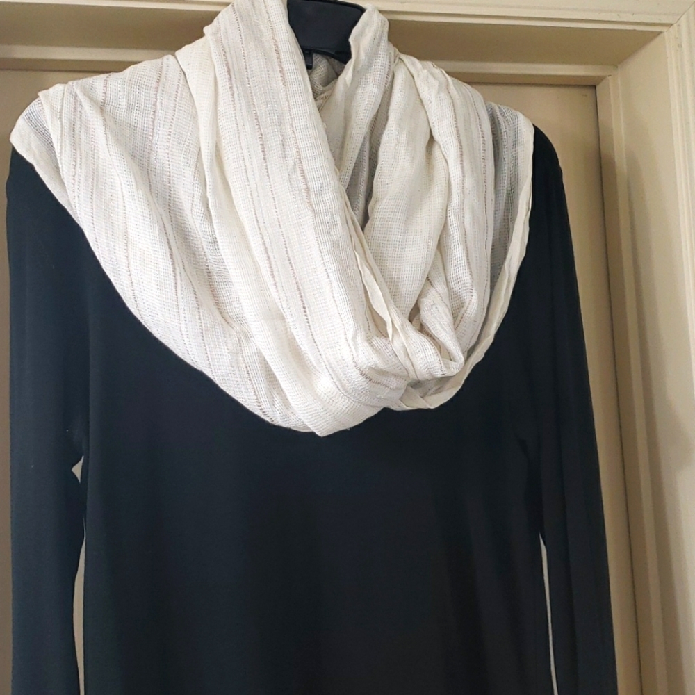 Ladies fashion infinity scarf, rayon and acrylic, ready for layering!